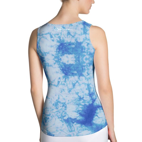 Blue Tie Dye Tank Top Fashion