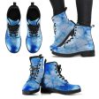 Blue Tie Dye Leather Boots (Vegan) Online