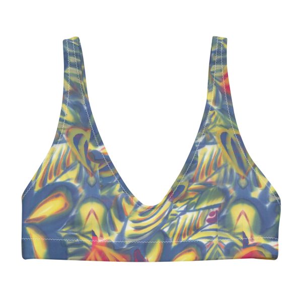 Bora Bora Tropical Recycled padded bikini bathing suit top Online now