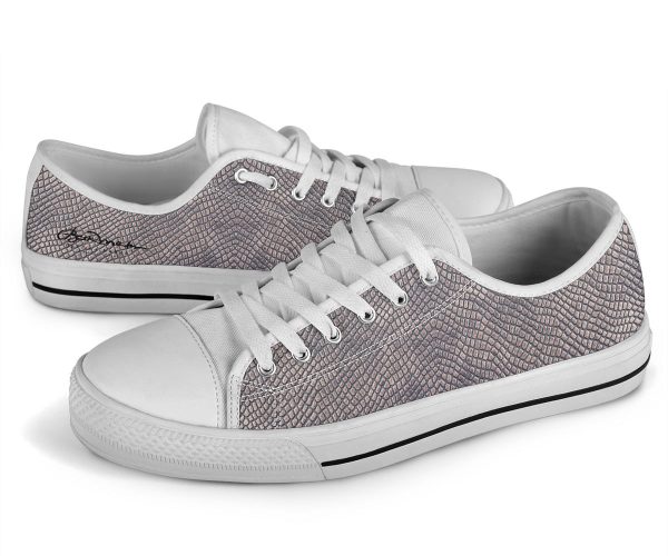 Croc Print Low Top Sneakers Discount