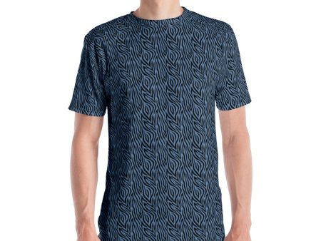 Blue Zebra Men s T-shirt For Cheap