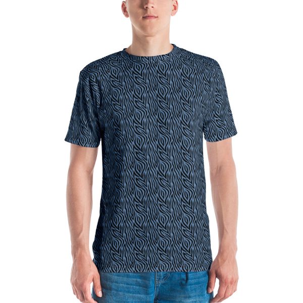 Blue Zebra Men s T-shirt For Cheap