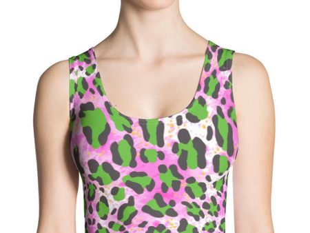 Dayglo Animal Print Sublimation Cut & Sew Crop Top For Discount