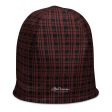 Black Red Tight Plaid All-Over Print Beanie For Sale