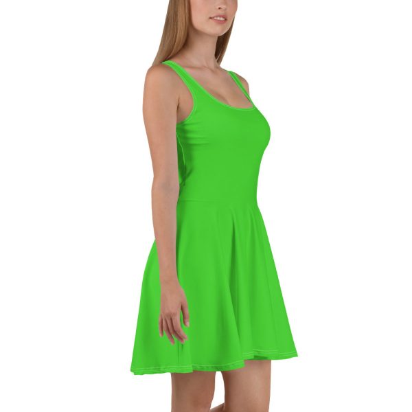 Bright Green Skater Dress on Sale