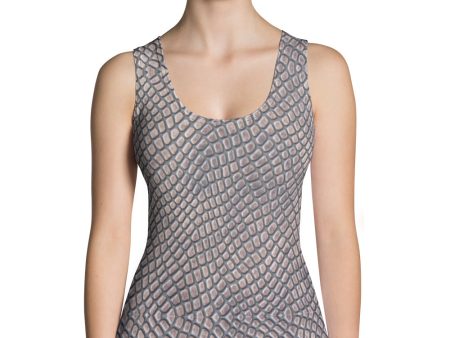 Croc Print Tank Top Fashion