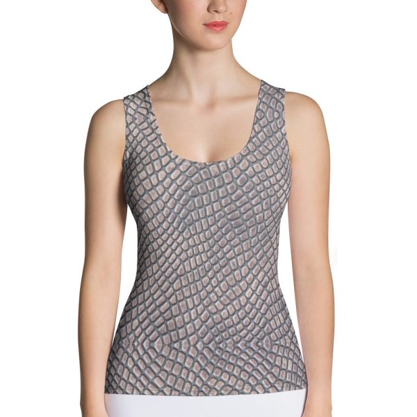 Croc Print Tank Top Fashion