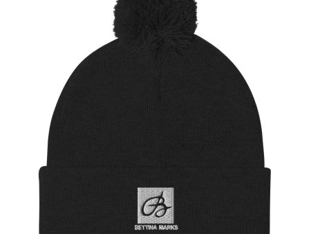 Black B logo Pom-Pom Beanie Online Hot Sale