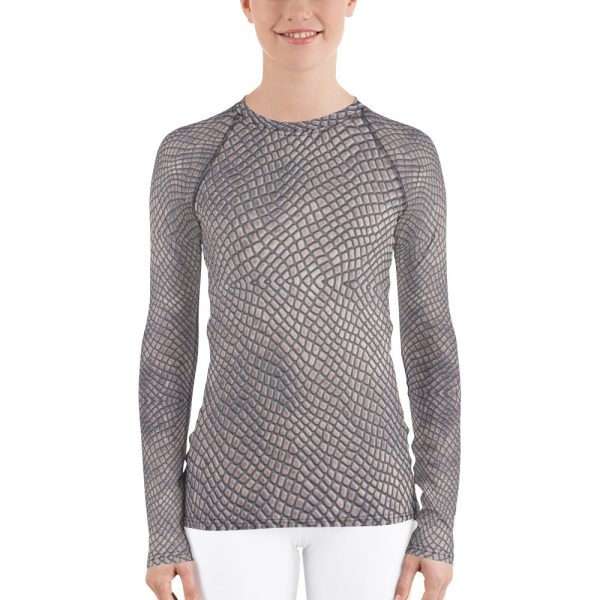 Croc Print Long Sleeve Tops Online Hot Sale