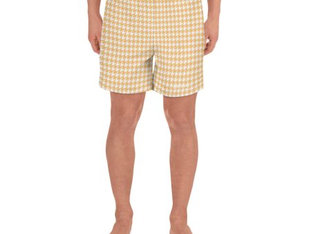 Banana Houndstooth Men s Athletic Long Shorts Online