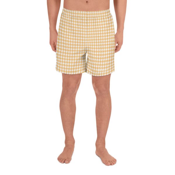 Banana Houndstooth Men s Athletic Long Shorts Online